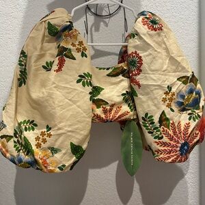 Floral Puff Sleeve Crop Top